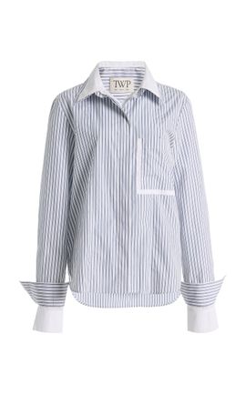 TWP TWP Double Layer Boyfriend Cotton Shirt