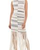 TWP TWP Fringe Sleeveless Dress Ivory Multi - 1