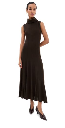 TWP TWP Funnel Neck Sleeveless Wool Dress After Dark
