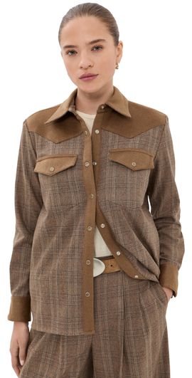 TWP TWP Lone Rider Top Brown Multi/Kelp