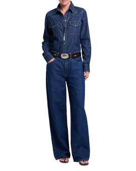 Twp Twp Mustang Sally Cotton Snap Front Denim Shirt