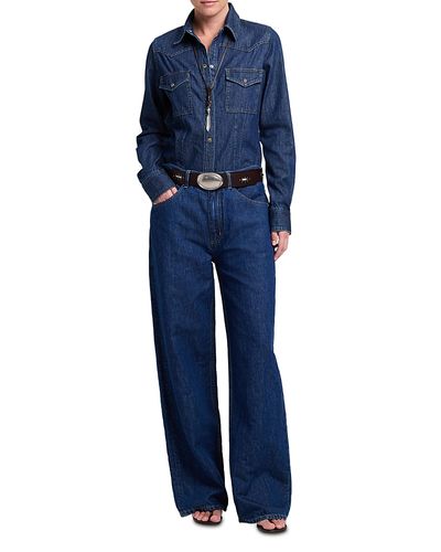 Twp Twp Mustang Sally Cotton Snap Front Denim Shirt