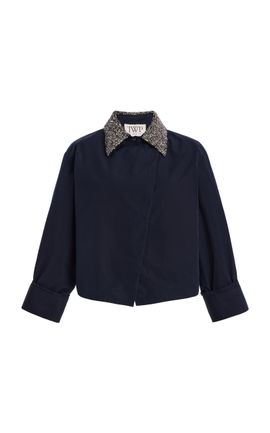 TWP TWP New Chapter CrystalCollar Crepe Shirt