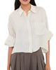 TWP TWP Next Ex Button Down Shirt Ivory / Blue - 1