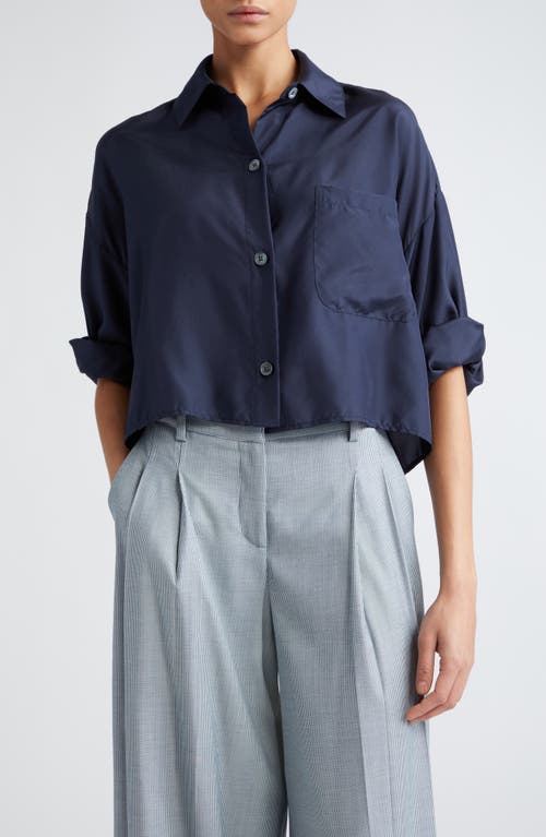 TWP TWP Next Ex Crop Silk Button-Up Shirt