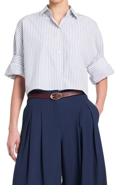TWP TWP Next Ex Stripe Crop Shirt