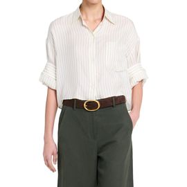 TWP TWP Next Ex Striped Viscose & Silk Shirt