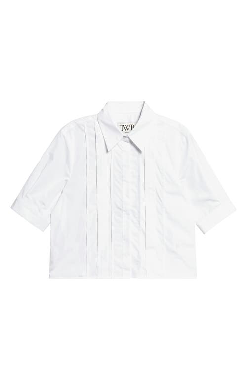 TWP TWP Pintuck Hidden Placket Crop Top