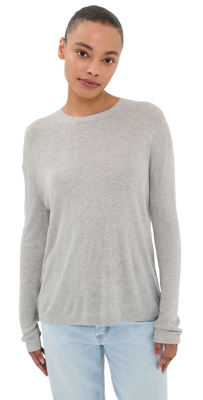 TWP TWP Ribbed Top Light Heather Grey