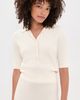 TWP TWP Short Sleeve Polo Sweater Ivory - 2