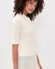 TWP TWP Short Sleeve Polo Sweater Ivory - 4