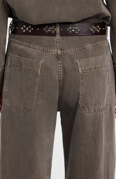 TWP TWP Song Sung Blue Leather Straight Leg Jeans