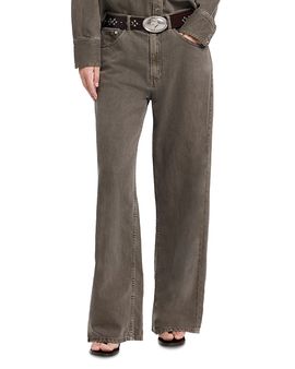 Twp Twp Song Sung Mid Rise Relaxed Wide Leg Jeans in Slate
