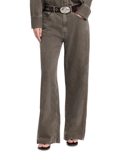 Twp Twp Song Sung Mid Rise Relaxed Wide Leg Jeans in Slate