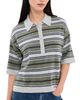 TWP TWP Stripe Polo Pullover Moss/Night Sky/Light Heather - 1