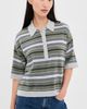 TWP TWP Stripe Polo Pullover Moss/Night Sky/Light Heather - 2