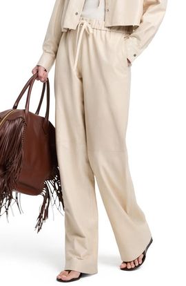 TWP TWP Wide Leg Leather Pants