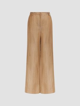 TWP TWP Women's Henry Herringbone Linen-Blend Wide-Leg Trousers