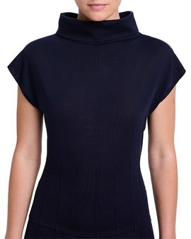 Twp Twp Wool Funnel Neck Sleeveless Top