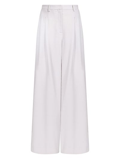 TWP Women's Avery Stretch-Wool Wide-Leg Trousers