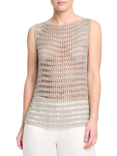 TWP Women's Cleo Metallic Crochet Tank