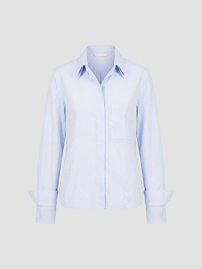 TWP Women's Double-Layer Boyfriend Shirt