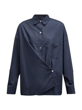 TWP Women's Earl Foldover Button-Front Shirt