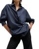 TWP Women's Earl Foldover Button-Front Shirt - 3