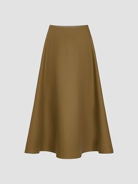 TWP Women's Full Sweep Circle Double-Canvas Cotton A-Line Midi Skirt