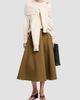 TWP Women's Full Sweep Circle Double-Canvas Cotton A-Line Midi Skirt - 2