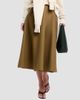 TWP Women's Full Sweep Circle Double-Canvas Cotton A-Line Midi Skirt - 4