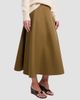 TWP Women's Full Sweep Circle Double-Canvas Cotton A-Line Midi Skirt - 6
