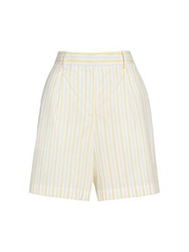 TWP Women's Henry St. Striped Wide-Leg Shorts