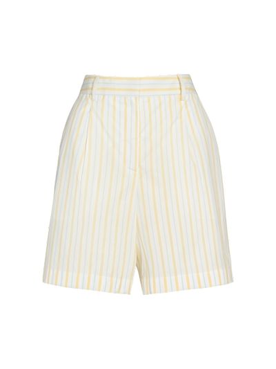 TWP Women's Henry St. Striped Wide-Leg Shorts