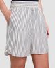 TWP Women's His Trunks Striped Silk Shorts - 4