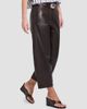 TWP Women's Leather Slouchy Boyfriend Trousers - 5