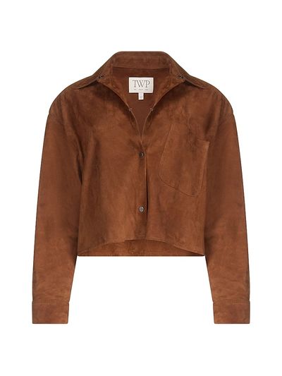TWP Women's Little Big Joe Drop Shoulder Suede Jacket