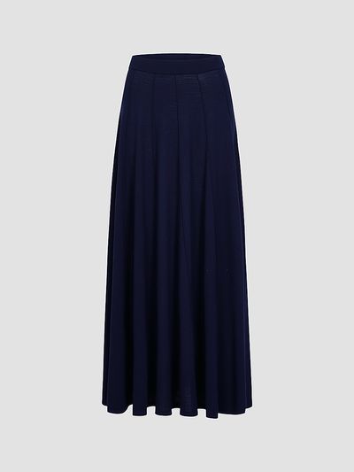 TWP Women's Merino Wool A-Line Maxi Skirt