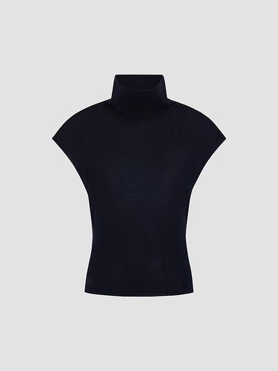 TWP Women's Merino Wool Turtleneck Top