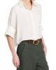 TWP Women's Next Ex Striped Silk-Blend Shirt - 4