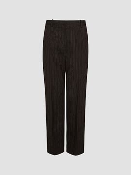 TWP Women's Roberts Pinstriped Wool-Blend Straight-Leg Pants