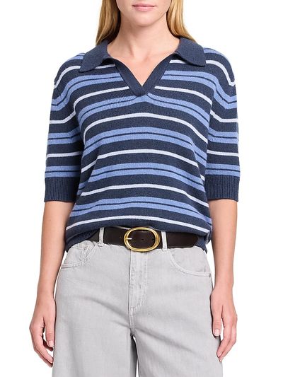 TWP Women's Slightly Oversized Cashmere Polo Shirt
