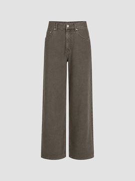 TWP Women's Song Sung Blue Cotton-Linen Wide-Leg Jeans