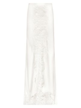 TWP Women's Stretch-Silk Lace Floor-Length Maxi Skirt