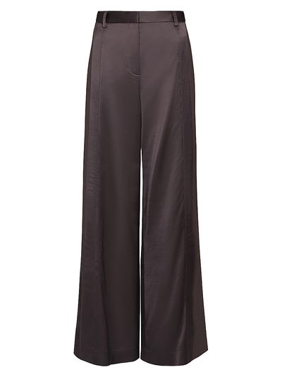 TWP Women's Taite Satin Wide-Leg Pants