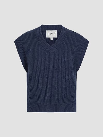 TWP Women's Trying My Vest Cashmere Sweater Vest