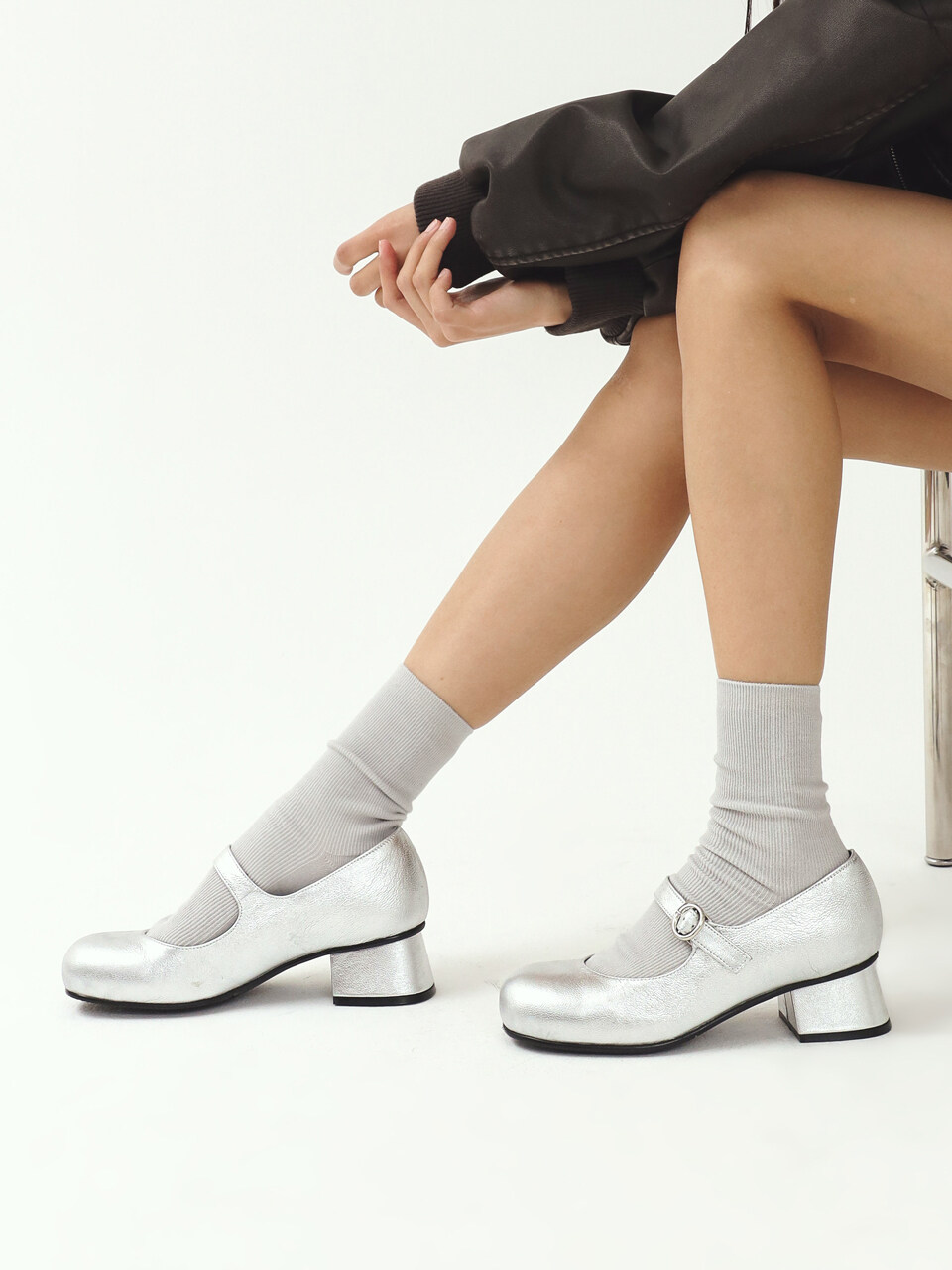 TWVP Moon Mary Jane Pumps 23S09SV_ Silver