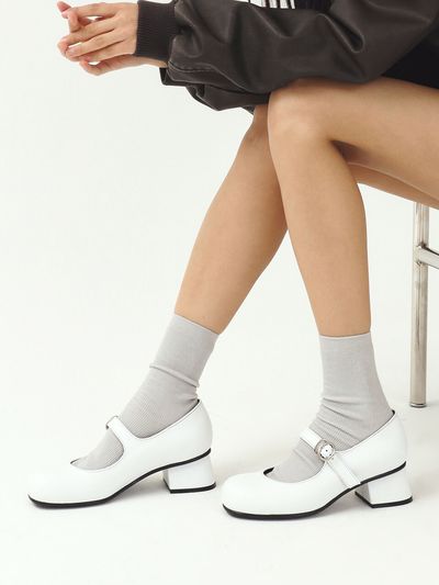 TWVP Moon Mary Jane Pumps 23S09WH_ White