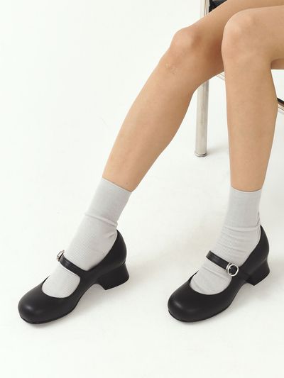TWVP Moon MaryJane Pumps 23S09BK_ Black