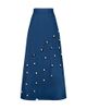 uCHÈ uCHÈ Cowrie Shell Embellished Denim Maxi Skirt - 1